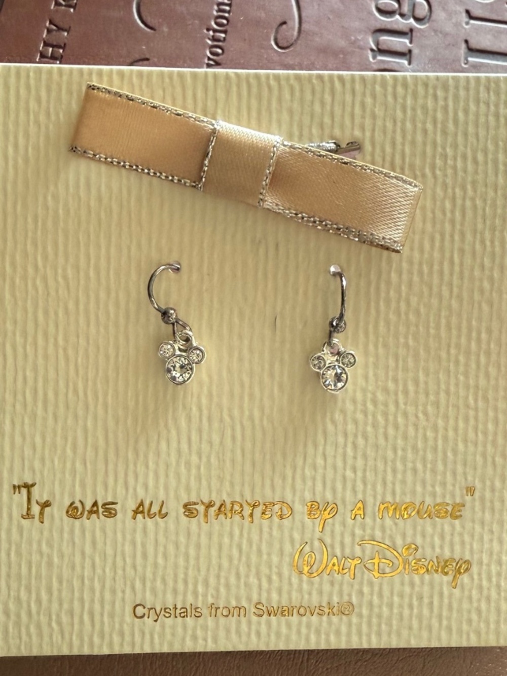 Disney Swarovski Crystal Earrings OS